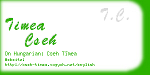 timea cseh business card