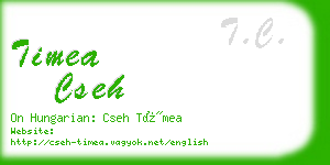 timea cseh business card